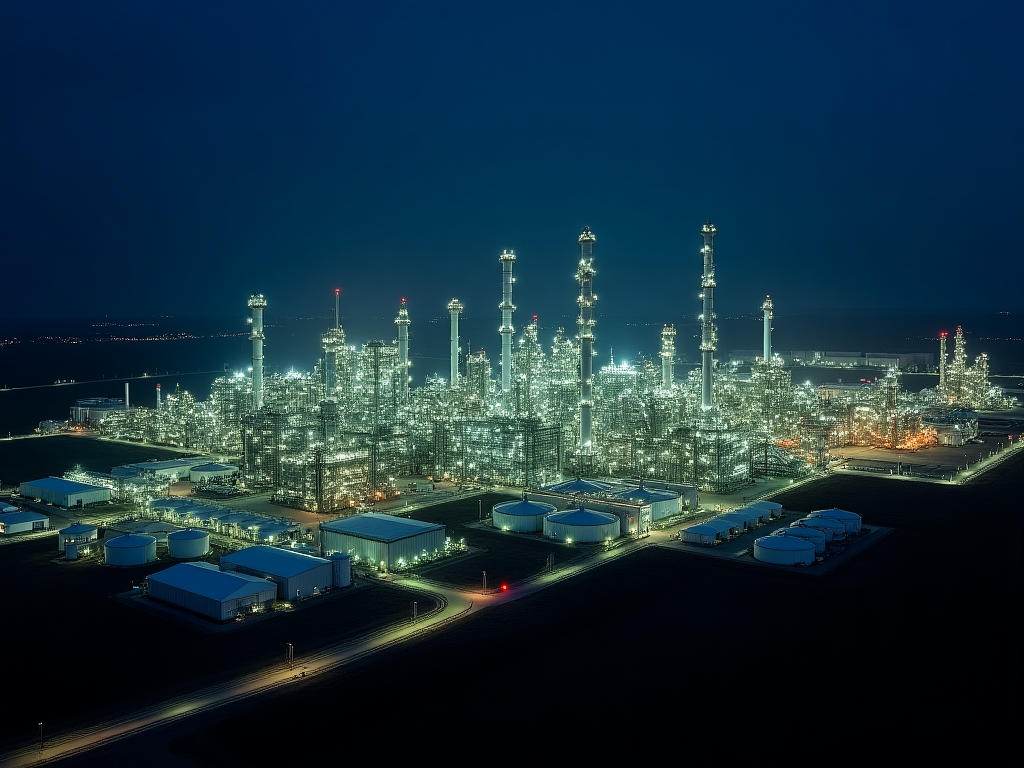 Refinería petrolera moderna